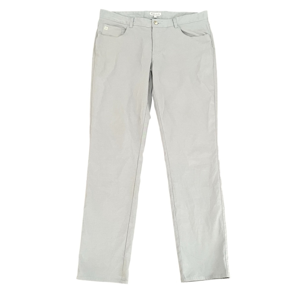 Peter Millar EB66 Performance Pants Mens 36x32 Gray Golf Stretch Casual